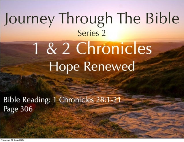 Journey Through The Bible: The Books of Chronicles
