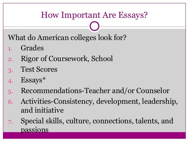 How To Write A College Admissions Essay