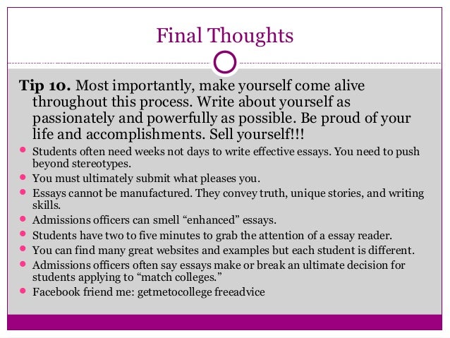 How to write your life story - Vince Admissions