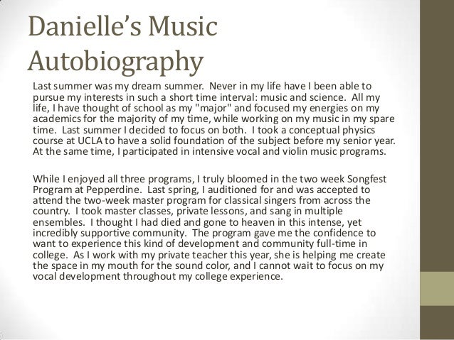 Essay about me and my music