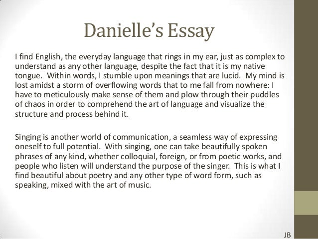 Example of all about myself essay
