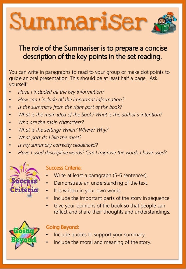 Literature Circles roles