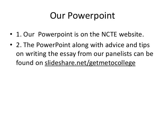 College Admission Essay Ppt