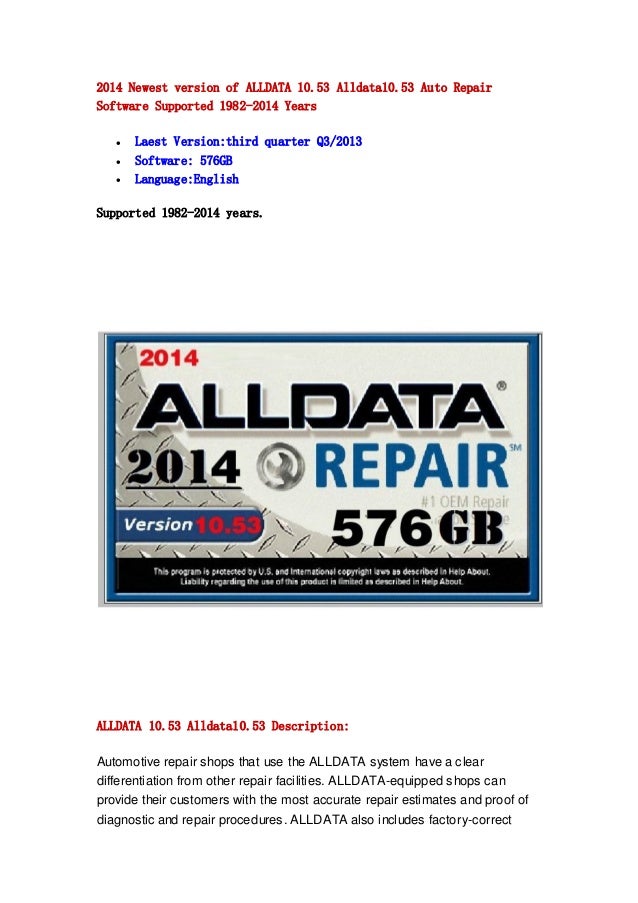 AllData 1053 Import Discs 25 48 1982 2014