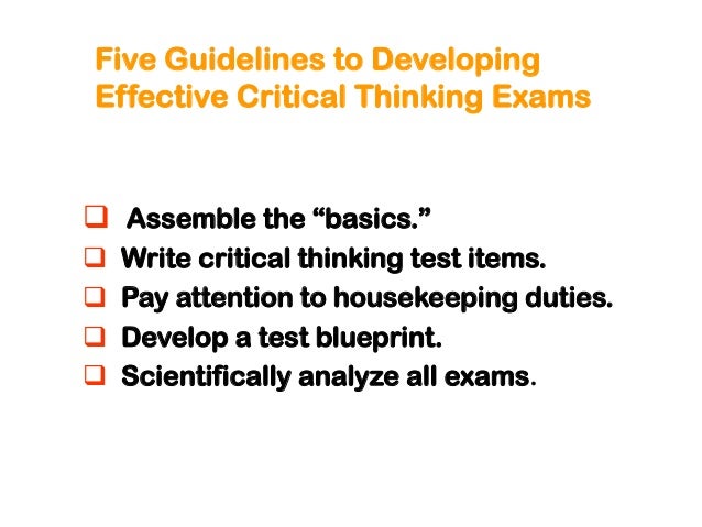 Critical Thinking Test | Psychometric Tests