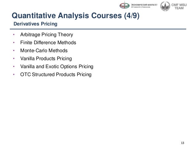 Quantitative analysis derivatives modeling and trading strategies
