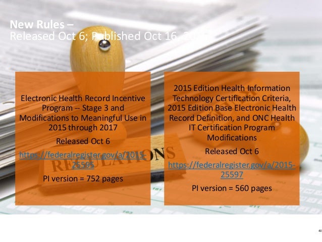 Electronic Health Record Incentive Program Final Rule