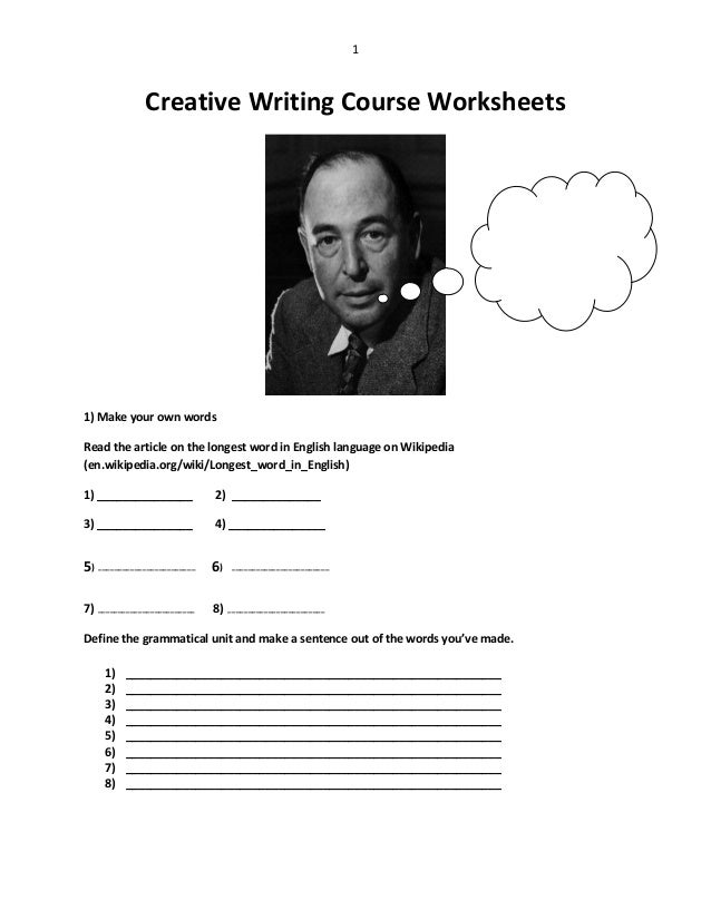 As english creative writing coursework