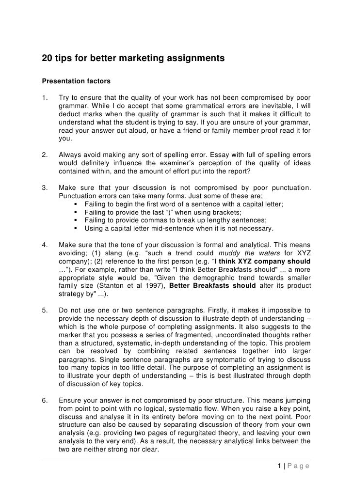 tips for writing an essay