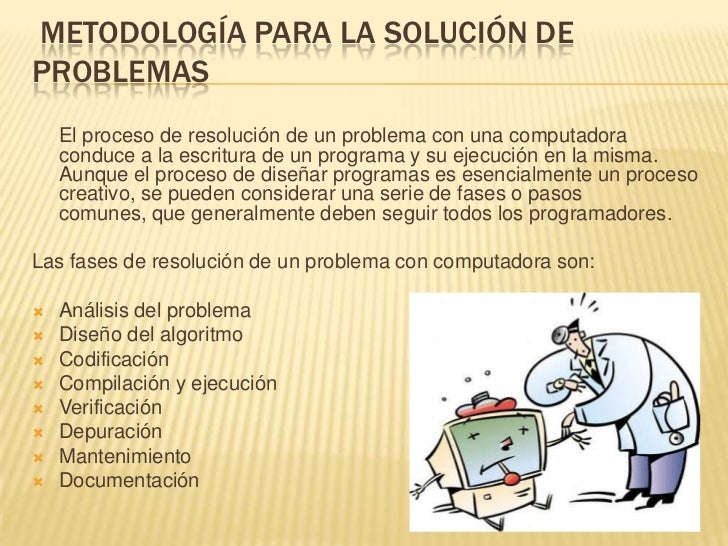 METODOLOGÍA PARA LA SOLUCIÓN DE PROBLEMAS