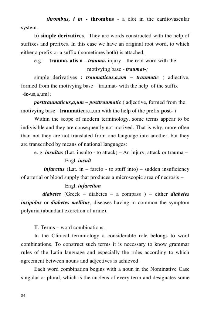 clot meaning combining form