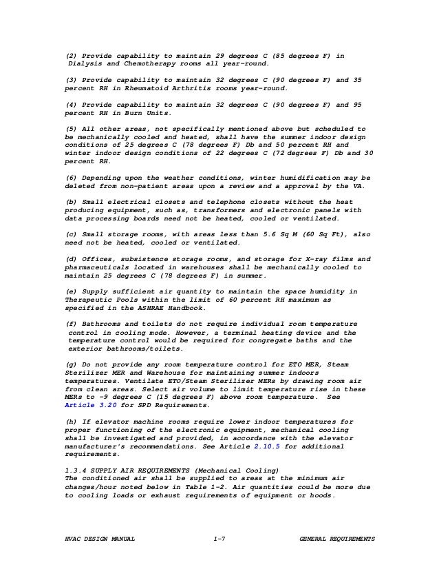 Dialysis Unit requirements