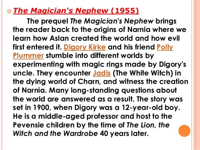 literary paper on the magicians nephew literary paper on the magicians nephew