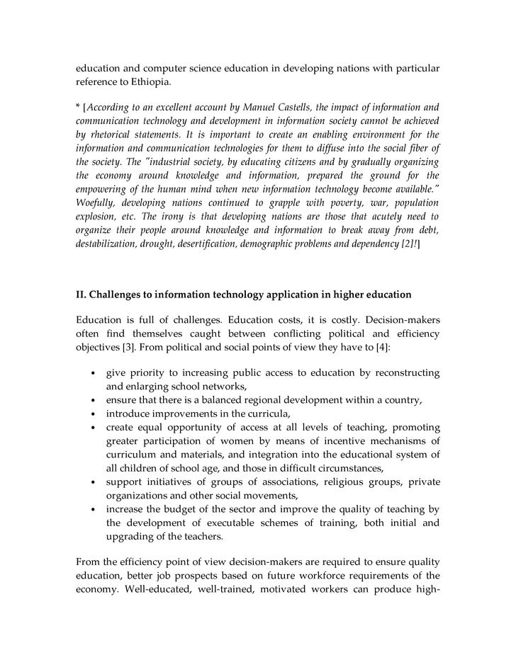 Application of Information & Communication Technology in Education