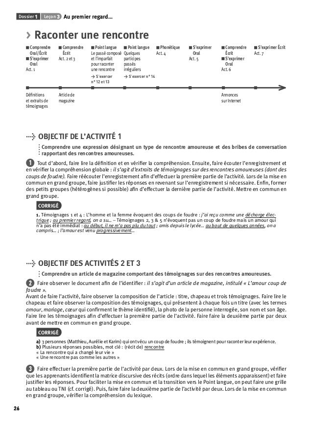 Expression ecrite rencontre amoureuse