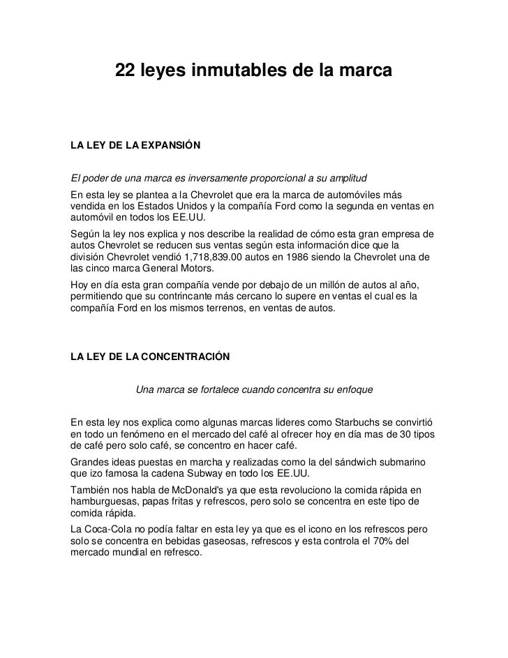 LEYES DE MARCA leyes de marca: