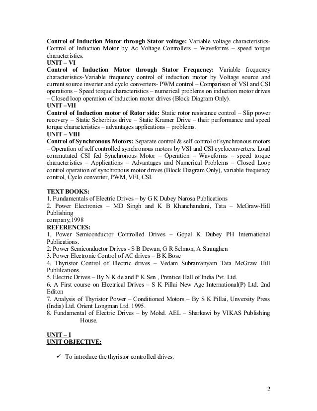 fundamental of electric drives gk dubey pdf free