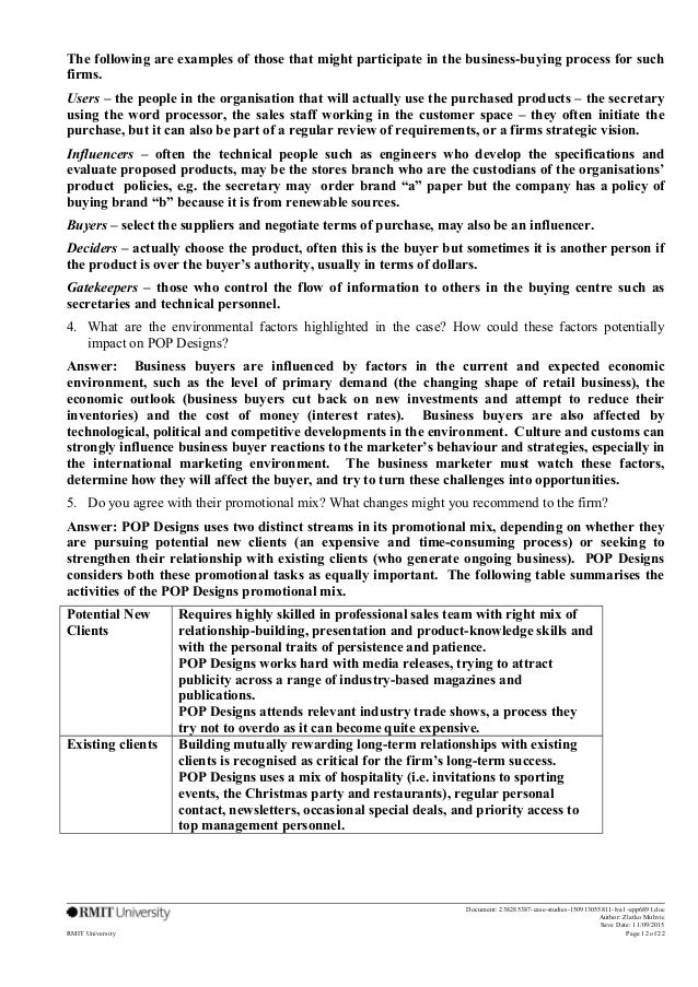 Sample case studies - RB com