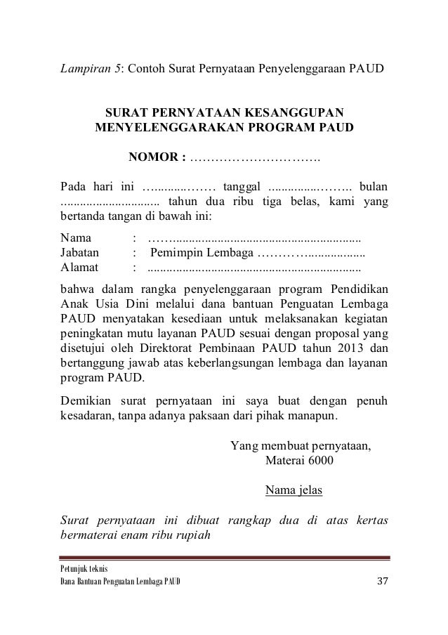 ... , ... Contoh Proposal untuk Pengajuan Ijin Pendirian PAUD. Proposal