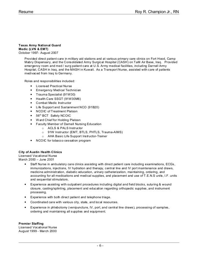 nursing instructor resumes