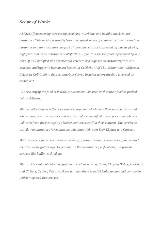 Essay about catering service