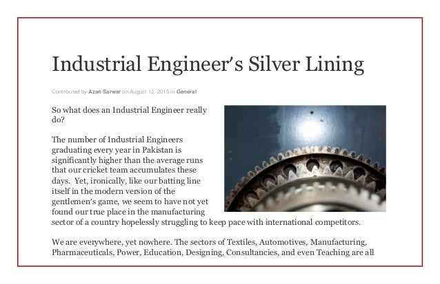 what does an industrial engineer do