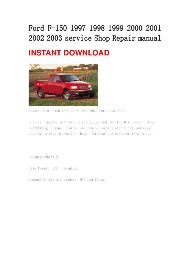 2003 ford f150 repair manual free download