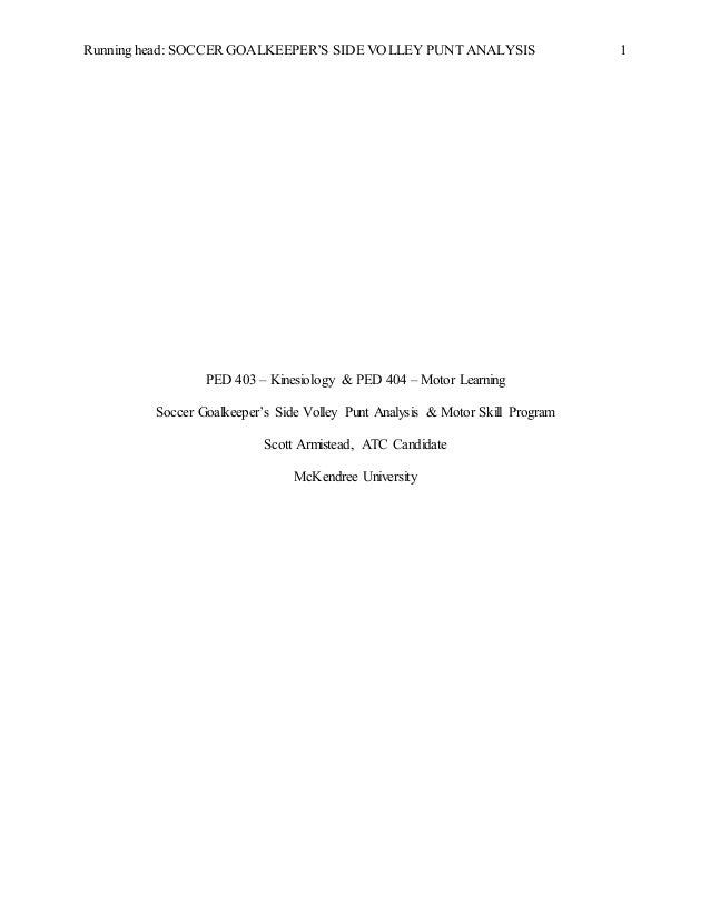 Dissertation paper kinesiology