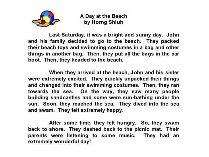 A Day At The Beach Essay • English Summary