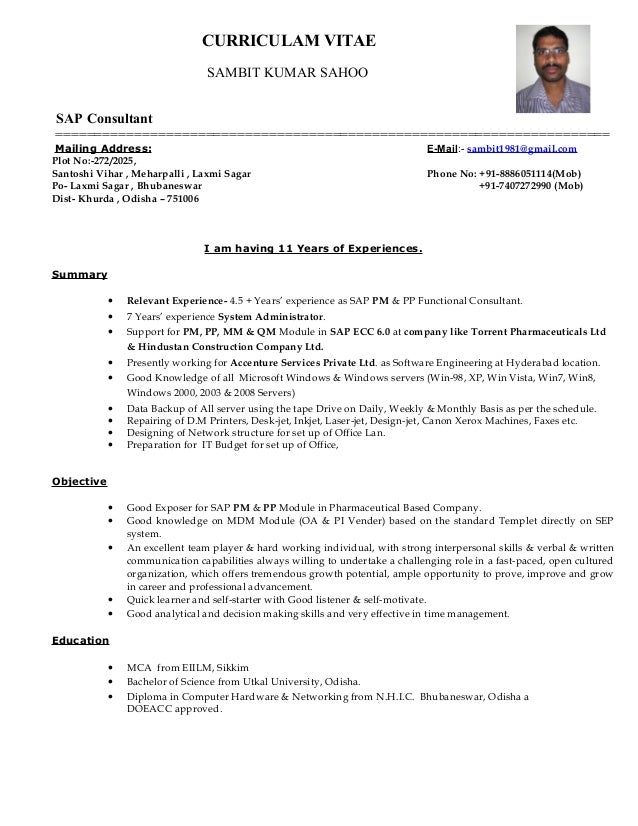 sap mm materials management sample resume years experience slideshare sap experience sap resume examples sample resume - Sample Sap Resume sap mm materials management sample resume years experience slideshare sap experience sap resume examples sample resume - Sample Sap Resume