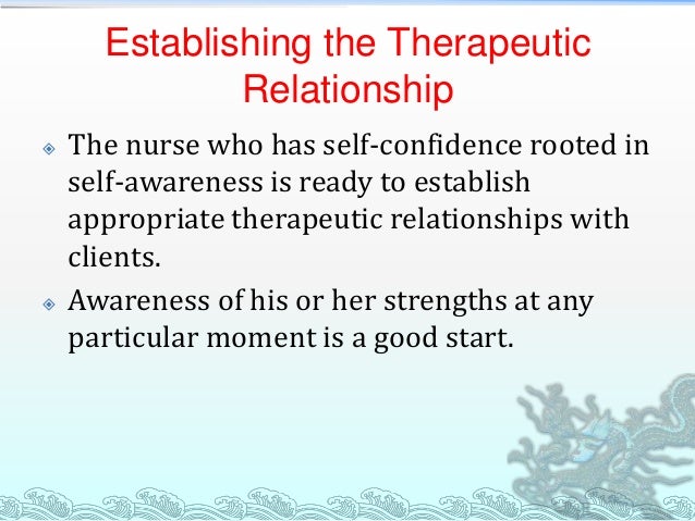 a therapeutic nurse client relationship Therapeutic nurse patient-relationship 1 chapter 2 therapeutic nurse-patient relationship 2 • the therapeutic nurse-patient relationship is a mutual learning experience and a corrective emotional experience for the patient. a therapeutic nurse client relationship Therapeutic nurse patient-relationship 1 chapter 2 therapeutic nurse-patient relationship 2 • the therapeutic nurse-patient relationship is a mutual learning experience and a corrective emotional experience for the patient.