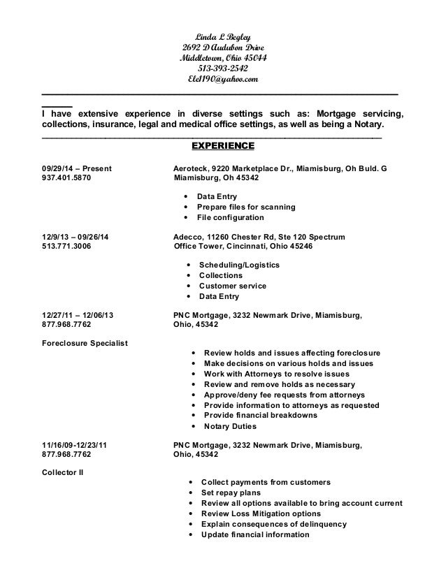 Linda resume