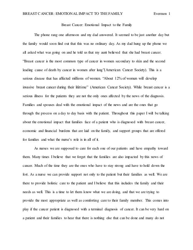 breast cancer essays