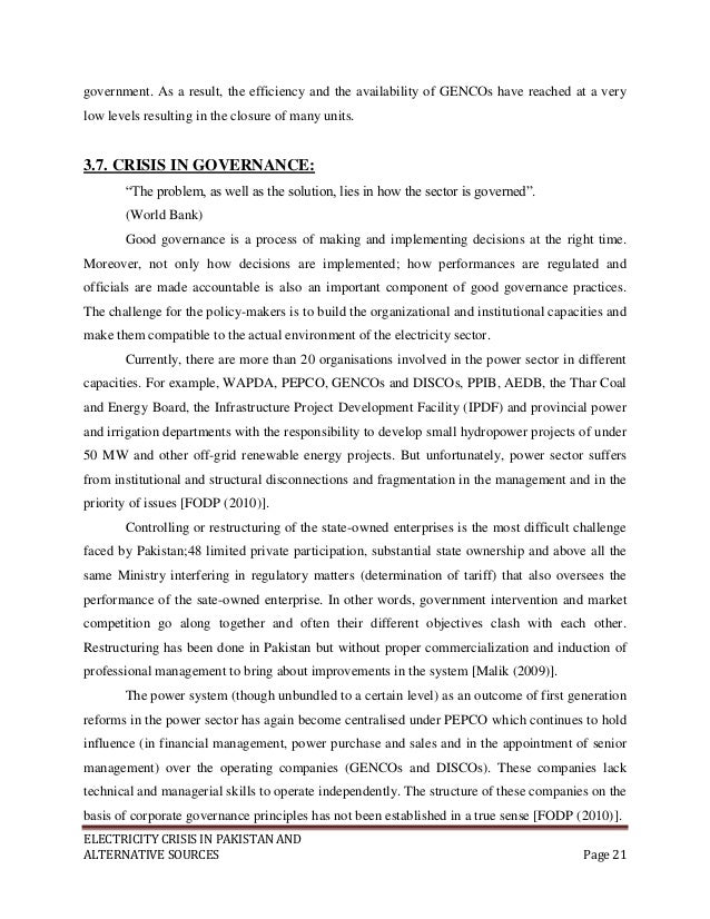 Gas crisis essay