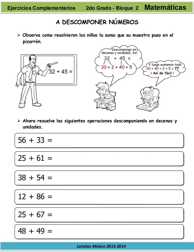 2do grado bloque 2 ejercicios complementarios