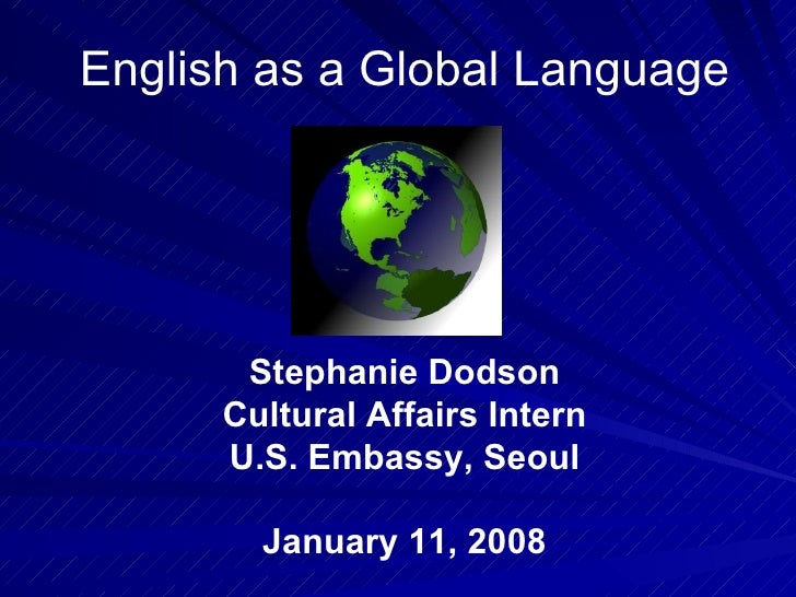 What Extent Is English A Global Language - UK Essays
