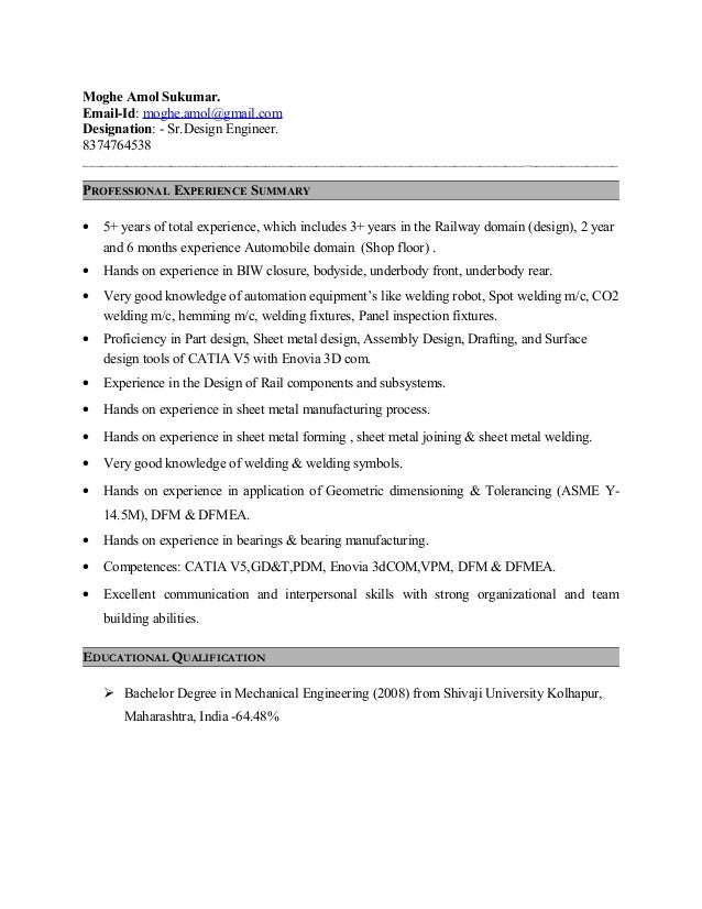 Doc engineer job resume smt