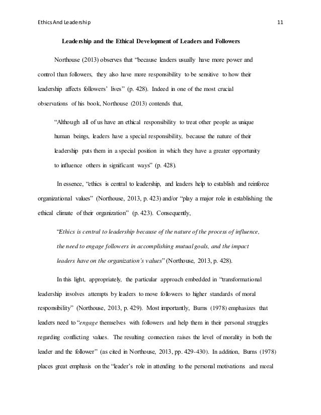 Essay on leadership behavior