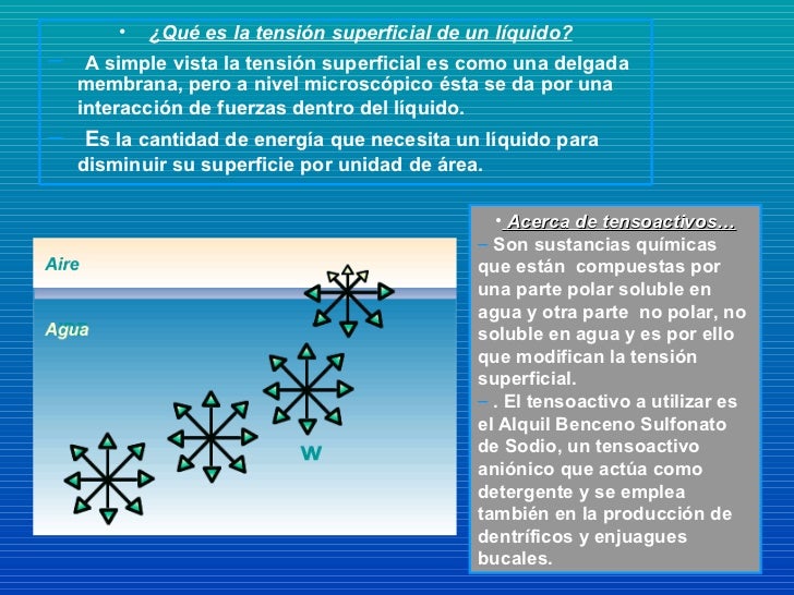 "Tensión superficial en el agua y otros fluidos”