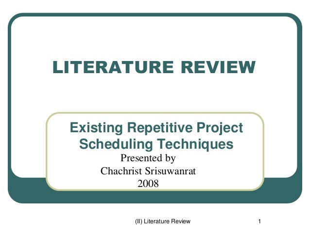 literature review on project management techniques literature review on project management techniques