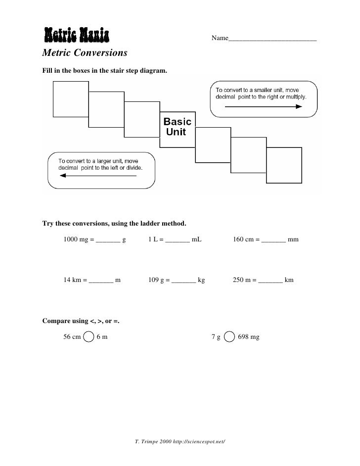 Metrics And Measurement Worksheet Answers