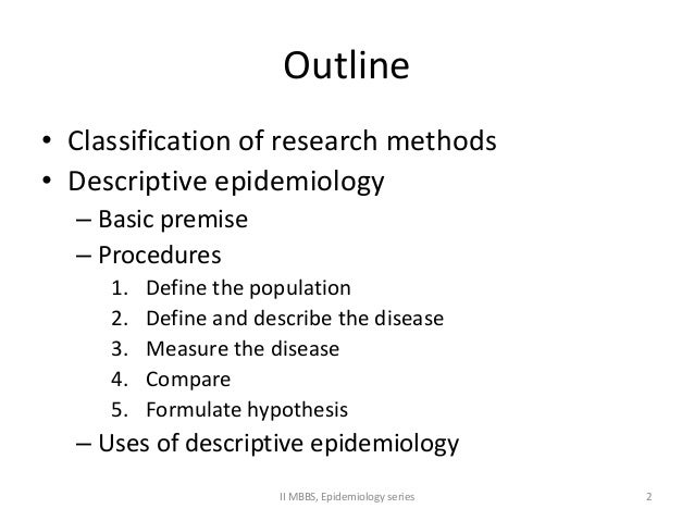 descriptive epidemiology papers descriptive epidemiology papers