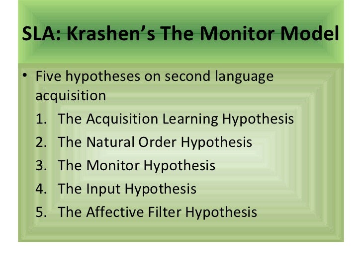 Krashen's Hypotheses on L2 Acquisition