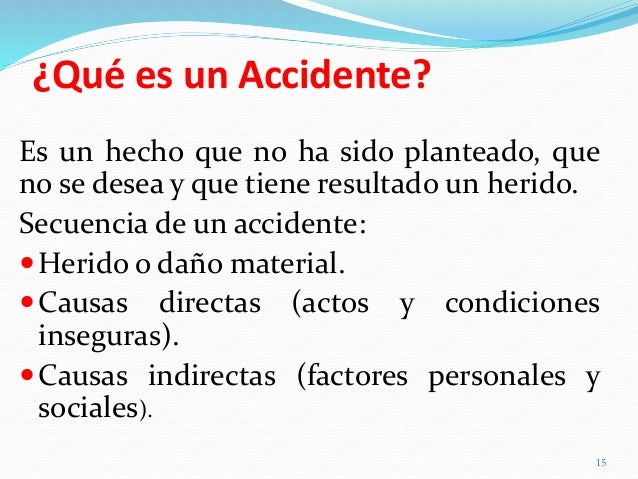 Que Es Un Accidente Segun La Oms