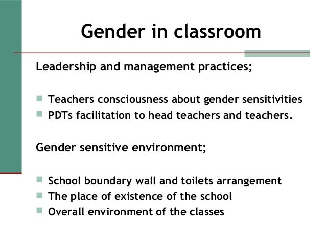 gender sensitivity gender sensitivity