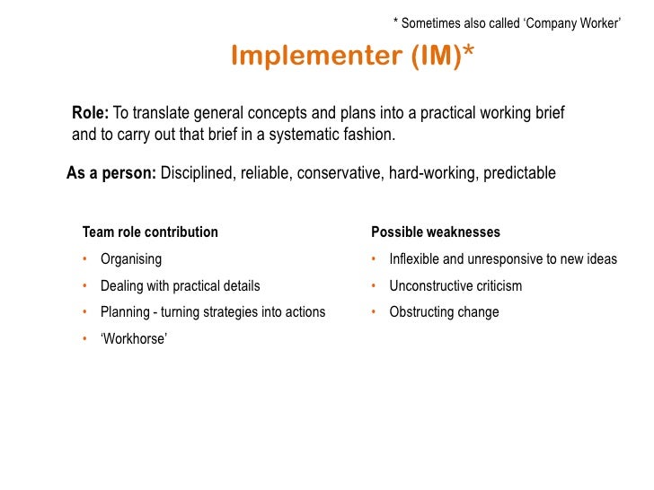 criticism of belbin The application of belbin’s team role theory nguyen thi mai anh (annie) criticism - limited application in work settings because of practical consideration. criticism of belbin The application of belbin’s team role theory nguyen thi mai anh (annie) criticism - limited application in work settings because of practical consideration.