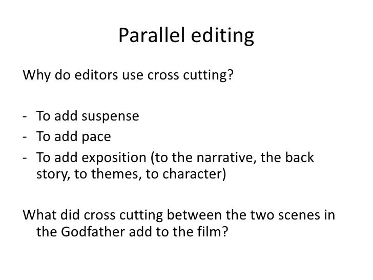Lesson 3) Parallel editing & montage