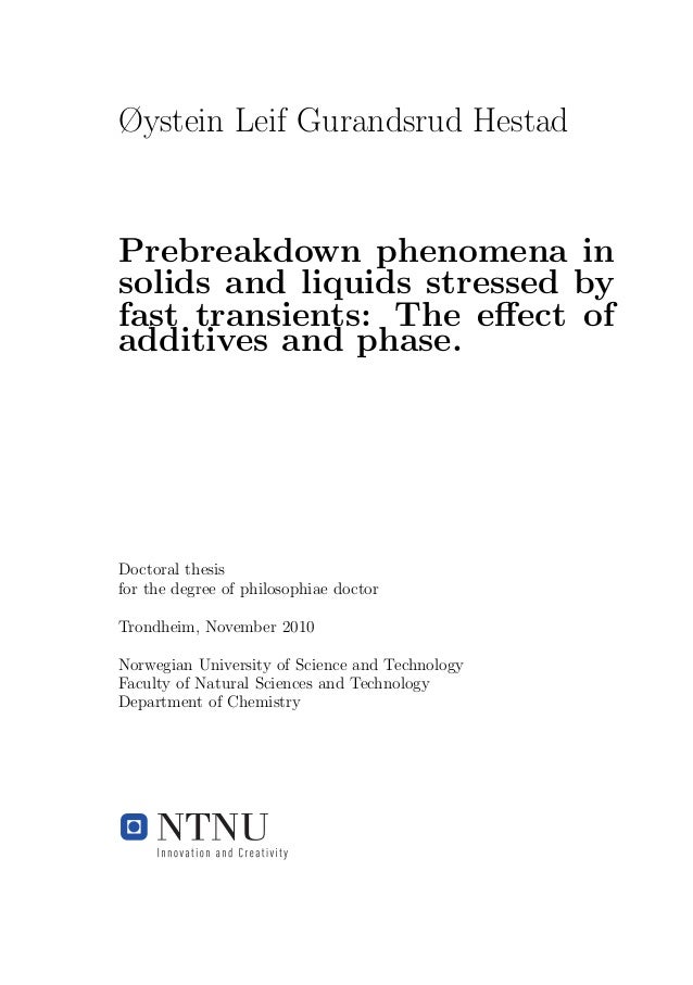 Partial discharge thesis