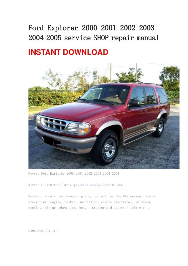 2004 Ford ranger service manual download #3