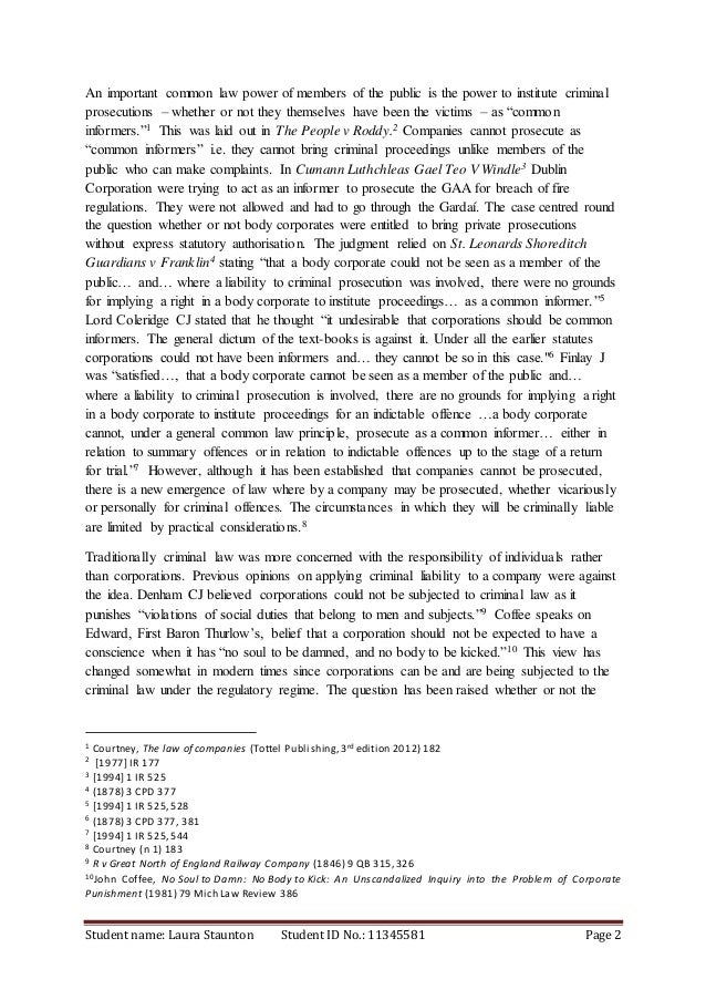 Sample law essay